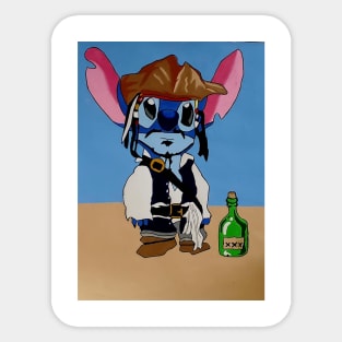 Captain Jack Stitch has his rum Sticker